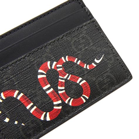 black gucci snake card holder